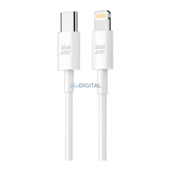 Blue Star PA-X12 Type-C - Lightning kábel 12W 2A QC4.0 1m - fehér