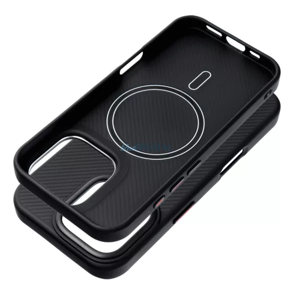 CARBON ELITE MAG COVER MagSafe-kompatibilis tok iPhone 16 Pro - fekete