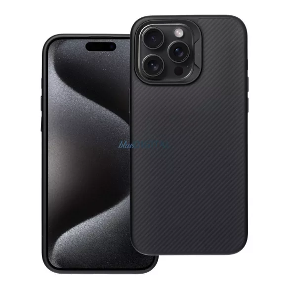 CARBON ELITE MAG COVER MagSafe-kompatibilis tok iPhone 15 Pro Max - fekete