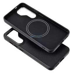  CARBON ELITE MAG COVER MagSafe-kompatibilis tok Samsung Galaxy S25 Ultra - fekete