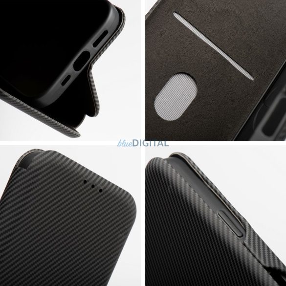 FOLIO SIDE MAGNET kinyitható tok iPhone 15 Pro - fekete