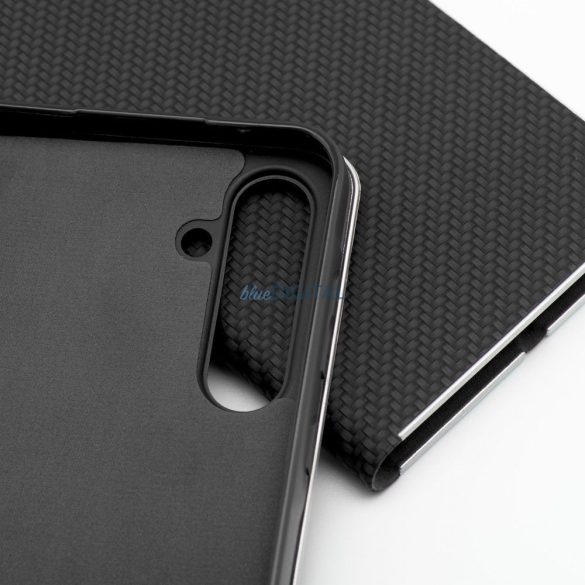 LUNA CARBON könyvtok Samsung Galaxy A36 - fekete