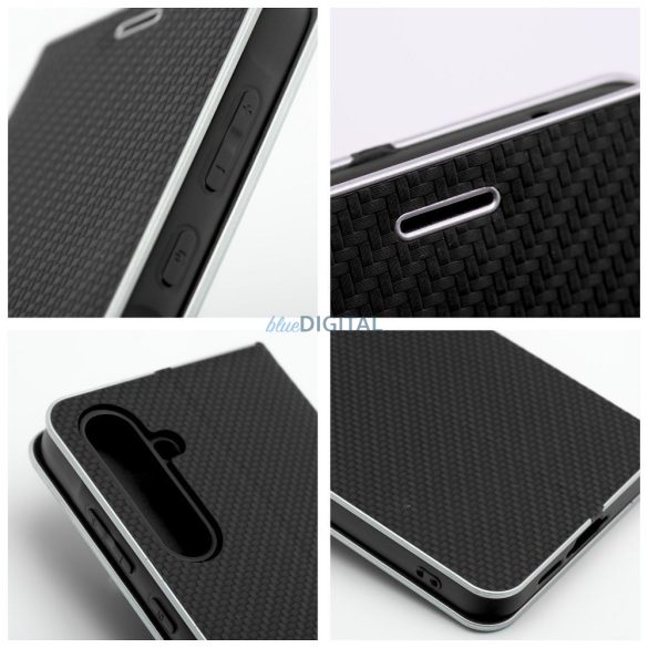 LUNA CARBON könyvtok Samsung Galaxy A36 - fekete