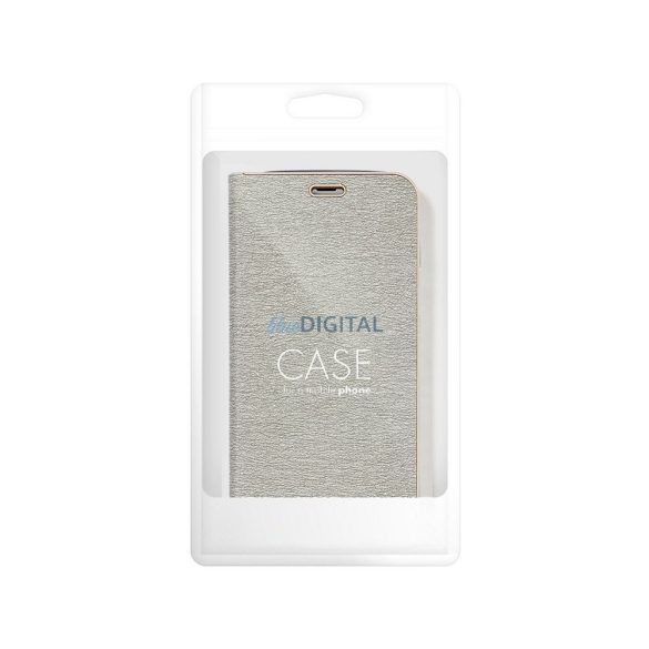 LUNA könyvtok Samsung Galaxy A36 - ezüst színű