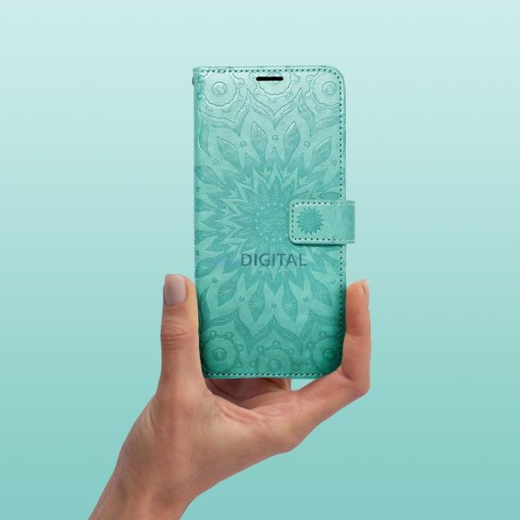 MEZZO könyvtok Samsung Galaxy A36 - zöld "mandala"