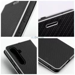 LUNA CARBON könyvtok Samsung Galaxy A26 - fekete