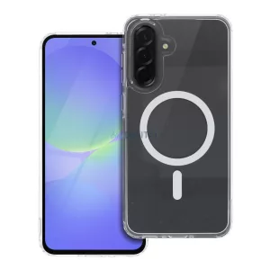 Drop Glue Colorful Ring MagSafe-kompatibilis tok Samsung Galaxy A36 - fehér