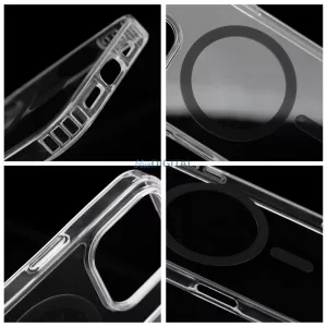 Drop Glue Colorful Ring MagSafe-kompatibilis tok iPhone 12 Mini - fekete-átlátszó