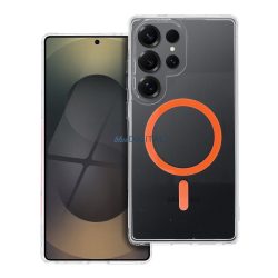   Drop Glue Colorful Ring MagSafe-kompatibilis tok Samsung Galaxy S25 Ultra - narancssárga