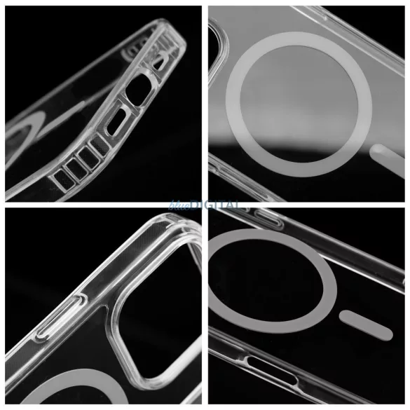 Drop Glue Colorful Ring MagSafe-kompatibilis tok Samsung Galaxy A56 - szürke