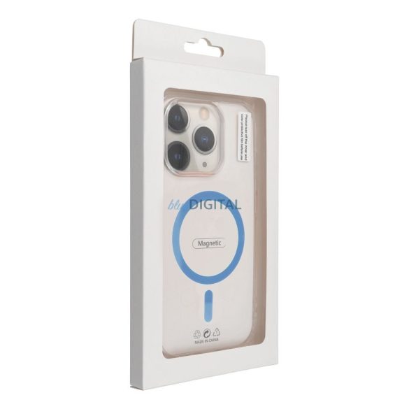 Drop Glue Colorful Ring MagSafe-kompatibilis tok Samsung Galaxy S25 Ultra - világoskék