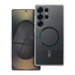   Drop Glue Colorful Ring MagSafe-kompatibilis tok Samsung Galaxy S25 Ultra - sötétzöld