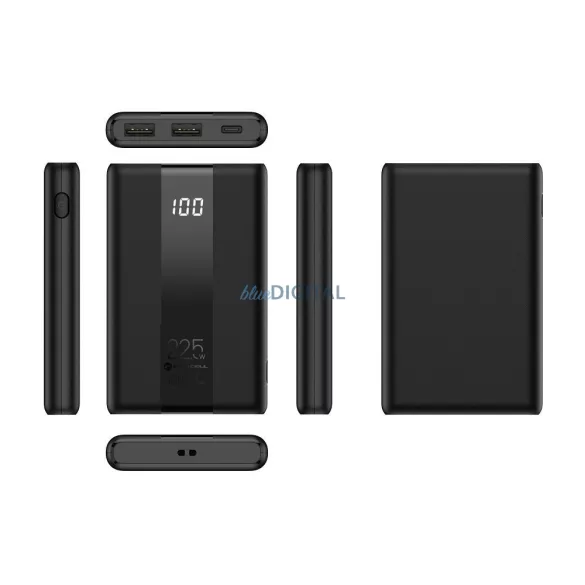 FORCELL F-ENERGY P10K2 Energo powerbank PD QC3.0 3A 22,5W 10000 mAh fekete