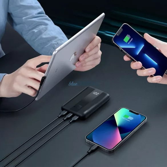 FORCELL F-ENERGY P10K2 Energo powerbank PD QC3.0 3A 22,5W 10000 mAh fekete
