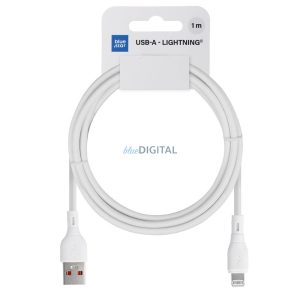 Blue Star PJ68 Eco USB-A - Lightning kábel 2.4A 1m - fehér