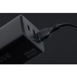 Blue Star PJ68 Eco USB-A - micro USB kábel 2A 1m - fekete