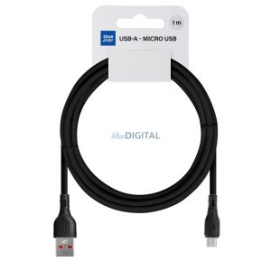 Blue Star PJ68 Eco USB-A - micro USB kábel 2A 1m - fekete