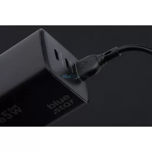 Blue Star PJ68 Eco USB-A - micro USB kábel 2A 1m - fekete
