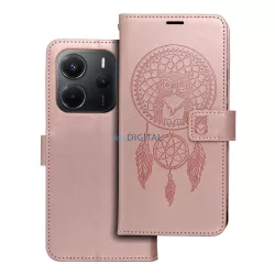   MEZZO könyvtok Xiaomi Redmi Note 14 5G - rózsaarany színű "álomfogó"