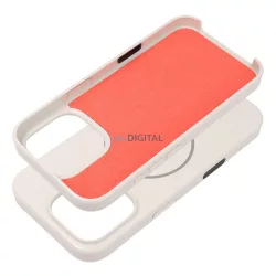   MagSafe-kompatibilis, fényes prémium magazinborító, kamera-vezérlő gombbal az iPhone 16 Plushoz, fehér