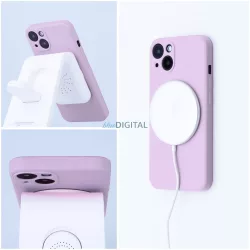   SILICONE MAG COVER MagSafe-kompatibilis tok iPhone 16e - rózsaszín