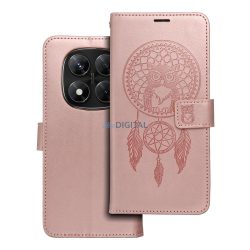   MEZZO könyvtok Xiaomi Redmi Note 14 Pro 5G/14 Pro Plus - rózsaarany színű "álomfogó"
