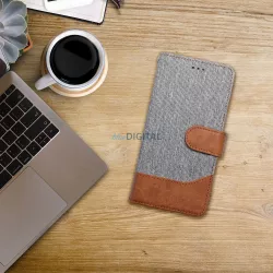 JEANS kinyitható tok Xiaomi Redmi Note 14 5G - szürke