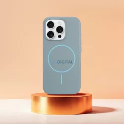   MagSafe-kompatibilis, fényes magazinborító az iPhone 16 Plus, menta színű