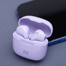   Blue Star FI7 TWS Bluetooth vezeték nélküli fülhallgató - lila