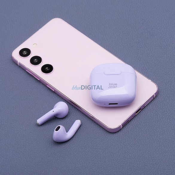 Blue Star FI7 TWS Bluetooth vezeték nélküli fülhallgató - lila