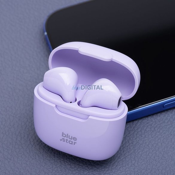 Blue Star FI7 TWS Bluetooth vezeték nélküli fülhallgató - lila