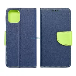   FANCY kinyitható tok Xiaomi Redmi Note 14 5G - tengerészkék-limezöld