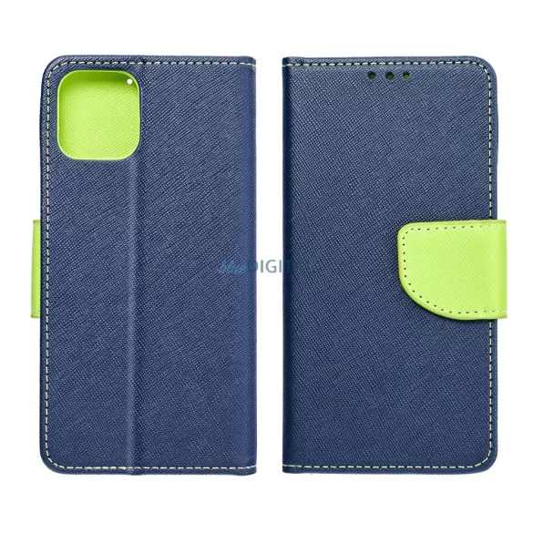 FANCY kinyitható tok Xiaomi Redmi Note 14 5G - tengerészkék-limezöld