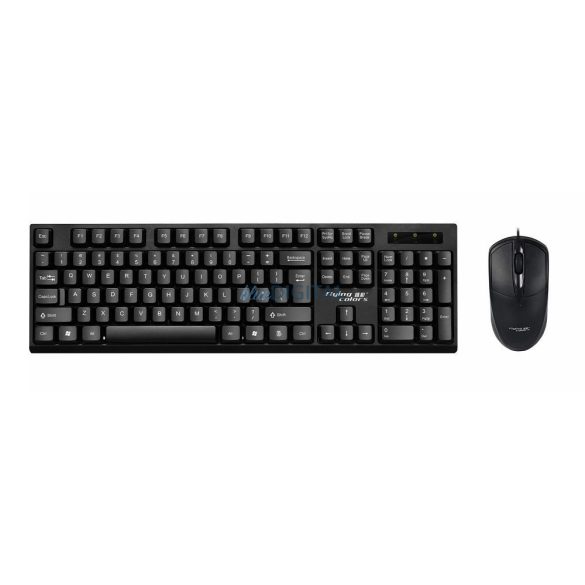 Drótkészlet USB A billentyűzet QWERTY + egér K8605 U+U
