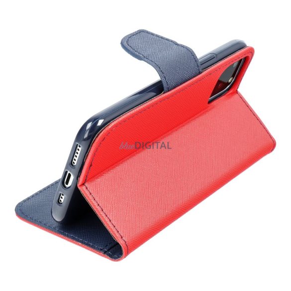 FANCY kinyitható tok iPhone 16e - tengerészkék