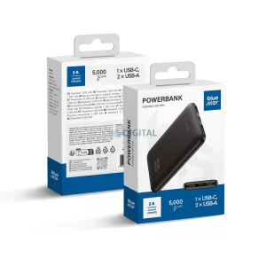 BLUE STAR Powerbank 5000 mAh 2A W0539 fekete