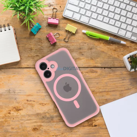 FULL MATTE MAG COVER MagSafe-kompatibilis tok iPhone 14 Pro Max - világos rózsaszín