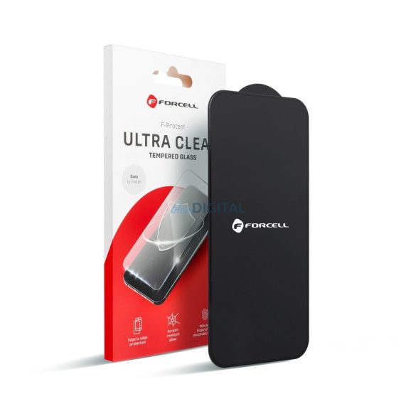 Forcell Ultra Clear Glass edzett üveg kijelzővédő fekete szegéllyel Samsung Galaxy S25 Ultra