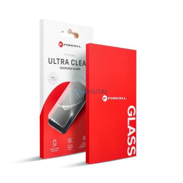 Forcell Ultra Clear Glass edzett üveg kijelzővédő fekete szegéllyel Samsung Galaxy S25 Ultra