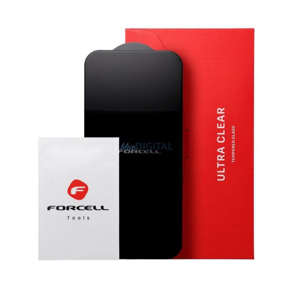 Forcell Ultra Clear Glass edzett üveg kijelzővédő fekete szegéllyel Samsung Galaxy S25 Ultra