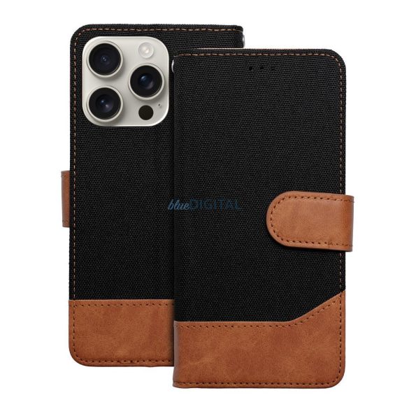 JEANS könyvtok iPhone 16e - fekete