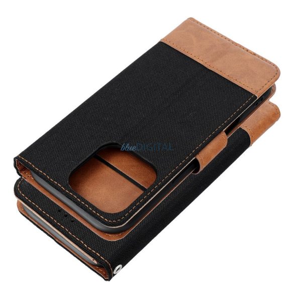 JEANS könyvtok iPhone 16e - fekete