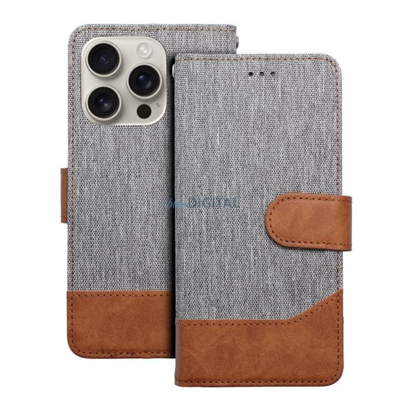 JEANS könyvtok iPhone 16e - szürke