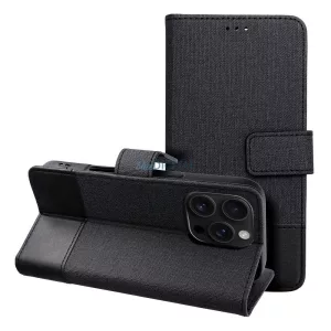 GOMMA könyvtok iPhone 16e - fekete