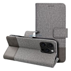 GOMMA könyvtok iPhone 16e - szürke