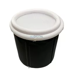 Foldable portable inflatable bathtub 75 x 80 cm fekete