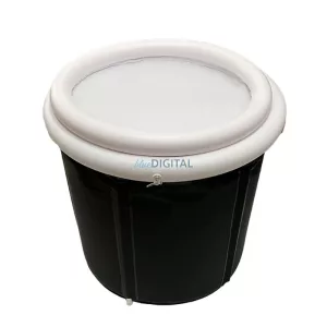 Foldable portable inflatable bathtub 75 x 80 cm fekete