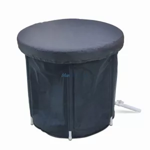 Foldable portable inflatable bathtub 75 x 75 cm fekete