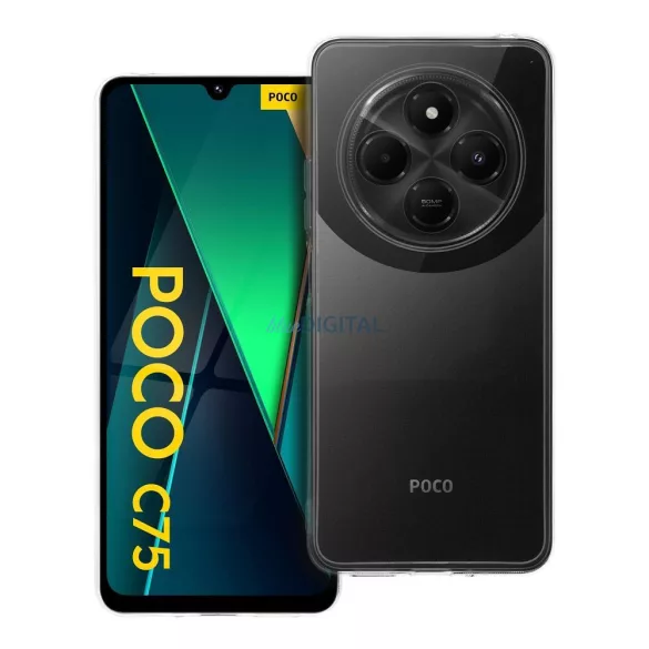 CLEAR CASE 2mm tok Poco C75 4G/5G - átlátszó