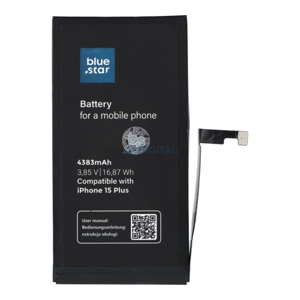 BLUE STAR HQ akkumulátor IPHONE 15 Plus-hoz 4383 mAh 4383 mAh